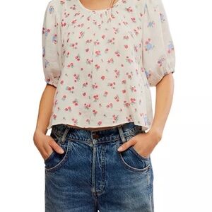 Free People Chloe Floral Top